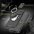thumbnail image 5 of Dteck for Samsung Galaxy S24 FE Case with Camera Cover Sliding, Compatible with MagSafe Wireless Charing & Magnetic Car Mount, Rotating Kickstand Shockproof Cover Rugged Case for Galaxy S24 FE,Black, 5 of 9