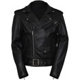 thumbnail image 4 of Pure Leather Men’s Brando Lambskin Motorcycle Jacket, 4 of 8