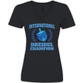 thumbnail image 3 of Inktastic Dreidel Champion Hanukkah with Blue Laurels Women's V-Neck T-Shirt, 3 of 5