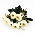 thumbnail image 4 of Advancent Ramo de capullo de rosa artificial de 9 cabezas, decoración de flores rosas de simulación, decoración Floral, flor falsa de boda Flores artificiales blanco Advancent HA7444-03B, 4 of 6