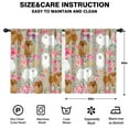 thumbnail image 2 of Blackout Kids Curtains,Pomeranian Dog and Flower Floral Childrens Insulated Curtains Set Of 2,Bedroom Essentials,Toddler Room Decor 52x63in(132x160cm), 2 of 4