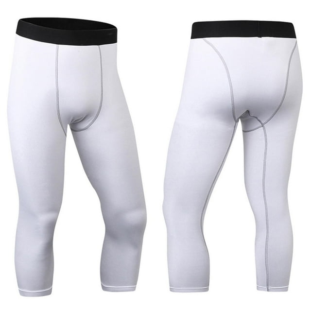 Weiqiqre Gym Shorts Men Compression Pants Athletic Compression Leggings Sports Tights Fit Running Base Layer Workout Basketball Gym