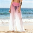 thumbnail image 5 of Gamivast Women's Swimwear Cover Ups High Waisted Sheer Mesh Wide Leg Pants Flowy Transparent Trousers for Summer Beach Vacation Holiday Resort Wear Outfits, 5 of 7