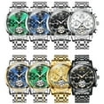 thumbnail image 5 of OLEVS Automatic Watches for Men Self Winding Calendar Display Stainless Steel Mens Watches Skeleton Tourbillon Fashion Reloj Para Hombre, Gifts for Men, Male Adult Wristwatch, 5 of 9