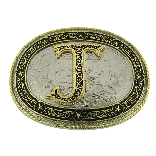 Generic Belt Buckles Initial J Belt Buckle American US Alphabet