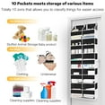 thumbnail image 3 of Over The Door Organizer with 10 Large Pockets and 10 Compartments，Nursery Shelves Baby Organizers,Anti Tilt 80 lb Load Behind Door Storage for Bedroom, Bathroom, Pantry, Nursery, (Black), 3 of 9