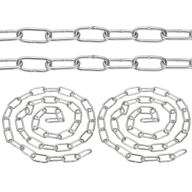 Maillon de Chaîne en Acier Inoxydable Petit Usage Léger pour Diverses Applications et Utilisations 1 Mètre x 3mm 2