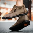 thumbnail image 6 of LASUDRAA Mens Ankle Boots Casual Fashion Loafers Shoes Side Zipper Boots Hand Stitching, 6 of 8
