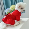 thumbnail image 5 of Christmas Dog Dress- Santa Claus Puppy Velvet Skirt Christmas Outfit Dog Girls Winter Clothes for Small Dogs Cat Red, Dog Christmas Dress Pet Red Skirt Dog Santa Suit, 5 of 9