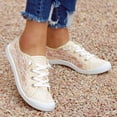 thumbnail image 5 of Clearance under $5 JINMGG Sneakers for Women Plus Clearance Low-cut Canvas Shoes One-foot Lazy Korean Version Student Casual Flat Shoes Khaki 37, 5 of 5