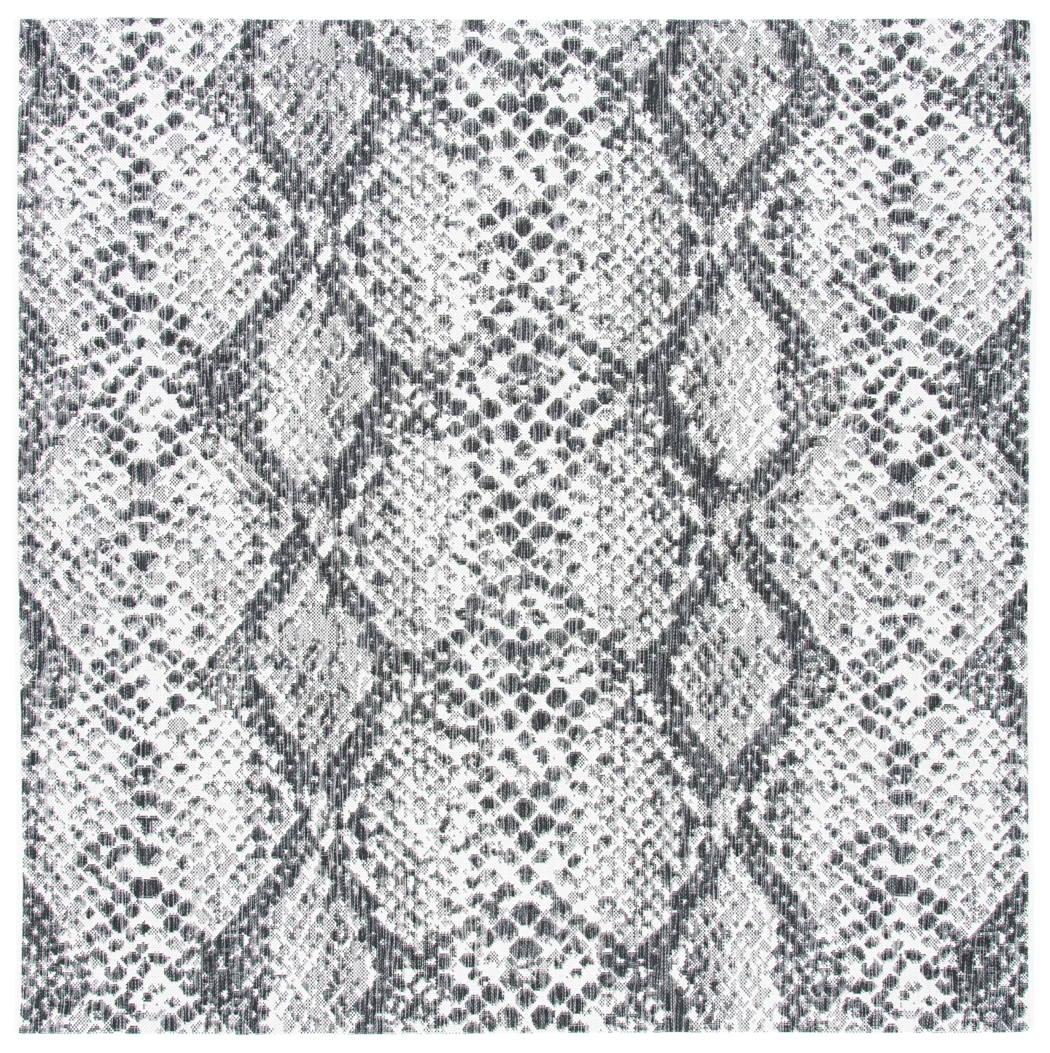 Safavieh Courtyard Alphonse Animal Indoor/Outdoor Area Rug, Gray/Black, 6'7" x 6'7" Square