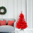 thumbnail image 2 of Northlight Full Pine Artificial Christmas Tree - 4' - Scarlet Red - Unlit, 2 of 3