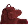 thumbnail image 6 of Husband Pillow Medium Maroon, Backrest for Kids, Teens, Petite Adults - Reading Pillows With Arms, Adjustable Loft, Plush Memory Foam, Bed Rest Chair for Sitting Up, Detach Neck Roll, Removable Cover, 6 of 7