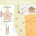 thumbnail image 2 of 1 Box 30Pcs Pink Cherry Blossom Charms Flower Enamel Charms Dangle Floral Light Gold Aesthetic Alloy Small Smooth Metal Pendants Findings, 2 of 7