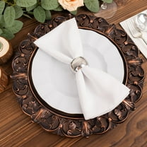 BalsaCircle 6 Dark Brown 13 in Aristocrat Style Round Charger Plates Embossed Rim Party Events Tableware