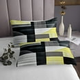 thumbnail image 3 of Erosebridal Futuristic Abstract Coverlet Set Queen, Geometric Ombre Bedding Set, Chic Square Decor 3pcs, 3 of 5