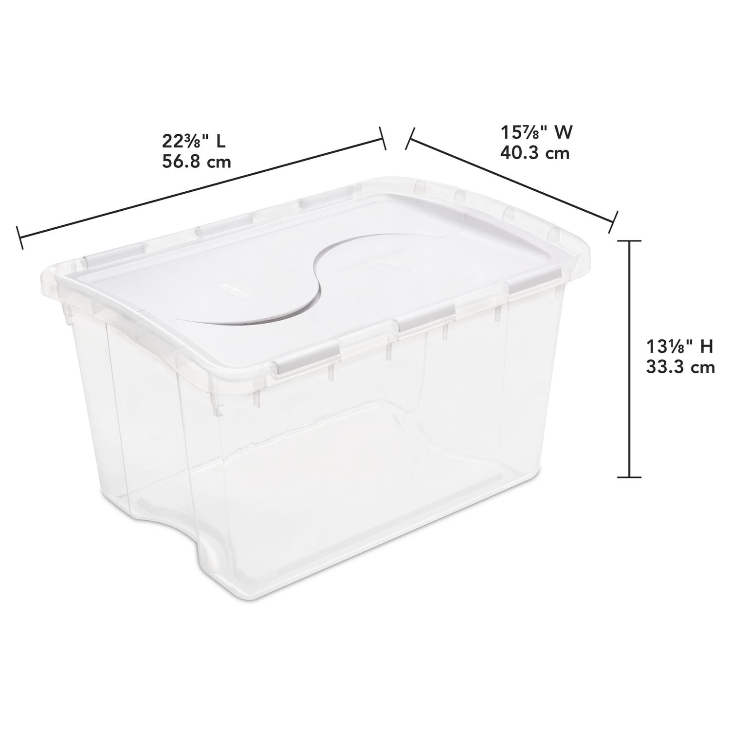 Sterilite 45L Hinged Lid Storage Box - Blue