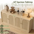 thumbnail image 6 of Magic Union Modern Buffet Cabinet with Storage, 63" Fluted Sideboard Accent Cabinet with Adjustable Shelves & Arched Doors, Modular Coffee Bar Credenza for Dining Room Kitchen Living Room Entryway, 6 of 8