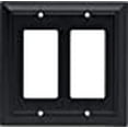 thumbnail image 3 of Brainerd 64211 Architectural Double Decorator Wall Plate - Flat Black - 1 Pack, 3 of 10