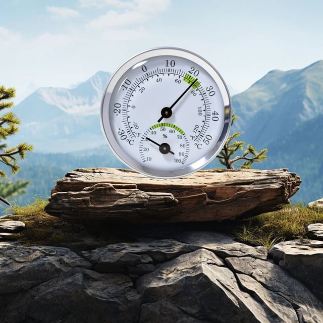 Analog Temperature and Humidity Meter | Pointer Style Thermometer Hygrometer | No Battery Needed | Indoor Environmental Monitor | -30