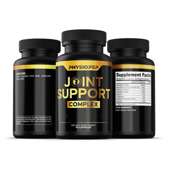 3x Physiopep Joint Support - Glucosamine, Boswellia, Turmeric (3-Month Supply)