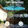thumbnail image 7 of ACCVER 10ft Solar Patio Umbrella with LED Lights - Market Table Umbrella with Tilt Adjustment & UV-Resistant Fabric for Outdoor Garden Deck Pool Beach, Light Blue, 7 of 7