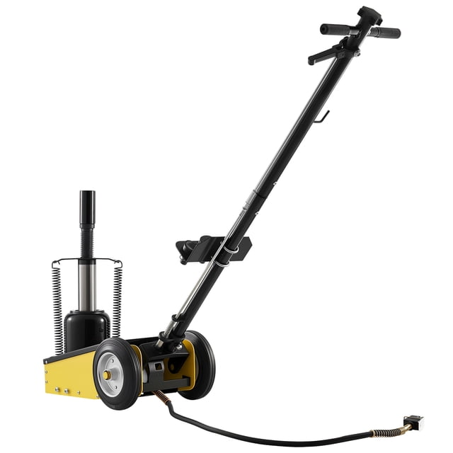 KFFKFF Floor Jack, 22 Ton (48501 lbs) Capacity, Steel Racing Floor Jack with Single Piston Quick Lift Pump & Extension Posts, Air Hydraulic Trolley Car Lift