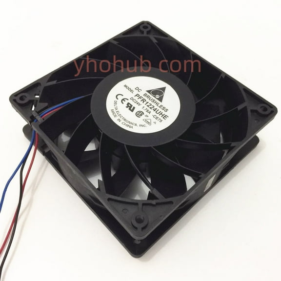 For Delta Electronics PFR1224UHE CE75 DC 24V 1.75A 120x120x38mm 3-Wire Server Cooler Fan