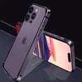 thumbnail image 6 of Compatible with iPhone 14 Pro Max Bumper Case Aluminum Metal Frame Edge Silicone Protective Ultra Thin Slim Lightweight Luxury Protection Shockproof Cover for Women Girls Man-Purple, 6 of 11