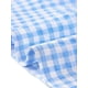 thumbnail image 5 of Vestido de cuadros para mujer Inspire Chic, vestido midi fluido con volantes, escote en V, decoración de botones, azul, talla S, 5 of 6