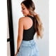 thumbnail image 3 of Gibobby Top corto para mujer, camiseta sin mangas elástica, camisetas sin mangas de punto acanalado de verano, camisetas sin mangas(Negro,M), 3 of 5