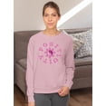 thumbnail image 2 of Positivity With Groovy Flower Sweatshirt Women -Image by Shutterstock, Female Medium, 2 of 4