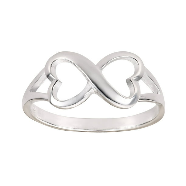 All in Stock - Sterling Silver Heart Infinity Ring Size 11 - Walmart ...