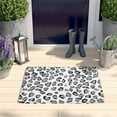 thumbnail image 2 of White and Gray Of Leopard Print Flannel Non Slip Door Rugs,Washable Door Mats Indoor,Decorative Door Mats,Dirt-Resistant and Absorbent Doormat for Entrance,Bedroom,Kitchen,Bathroom,23.5x16in(60x40cm), 2 of 5