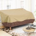 thumbnail image 1 of Bench Cover Oxford Patio Sofa Garden Bench Protector; Dust Protector Garden Couch Cover Outdoor Furniture Protector, Beige and Coffee, 1 of 9