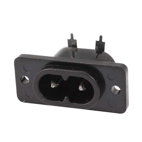 IEC320 C8 Male Plug 2-Pole Power Inlet Panel Socket Adapter 250V 2.5A
