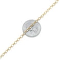 thumbnail image 2 of 2.7mm 14k Yellow Gold Plated Cable Chain Bracelet, 7 inches, 2 of 7