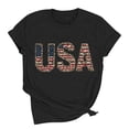 thumbnail image 7 of Vetsdori Women's Patriotic T Shirts USA Years Anniversary Fourth of July Pullover Short Sleeve Summer,Casual Graphic Red White and Blue Fashion Tops for Women Crew Neck, 7 of 7