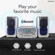 thumbnail image 2 of Magnavox MM435M2-SL Sistema compacto de estantería para CD de 3 piezas con radio estéreo FM digital, tecnología inalámbrica Bluetooth y control remoto en plateado | Pantalla LCD | Compatible con puert, 2 of 5
