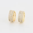 thumbnail image 4 of Hermosas Arracadas Anchas Para Dama Swarovski Oro 14K Lam dorado Unitalla, 4 of 7