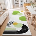 thumbnail image 3 of Hallway Runner Rug 2'x6', Boho Middle Century Kitchen Runner Rugs Non-Slip Carpet Mats, Abstract Green Geometric Botanical Bedside Rugs Runners Washable Floor Carpet for Bathroom Laundry Room, 3 of 8
