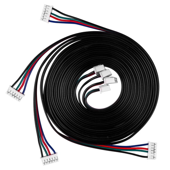 UEETEK 4 cables de motor paso a paso de 1 m, cable conductor HX2.54 de 4 pines a 6 pines, accesorios para impresora 3D