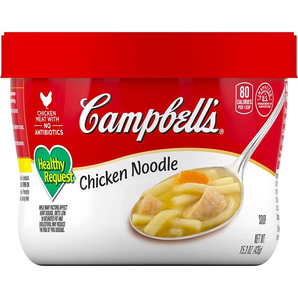Campbell's Healthy Request Chicken Noodle Soup, 15.3 oz. Microwavable