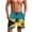 Bahamas Flag, variant on Sea Turtle Mens Swim Trunks Board Shorts Quick Dry No Liner Elastic Waist Beach Wear for Pool Surfing Vacation Days Man L