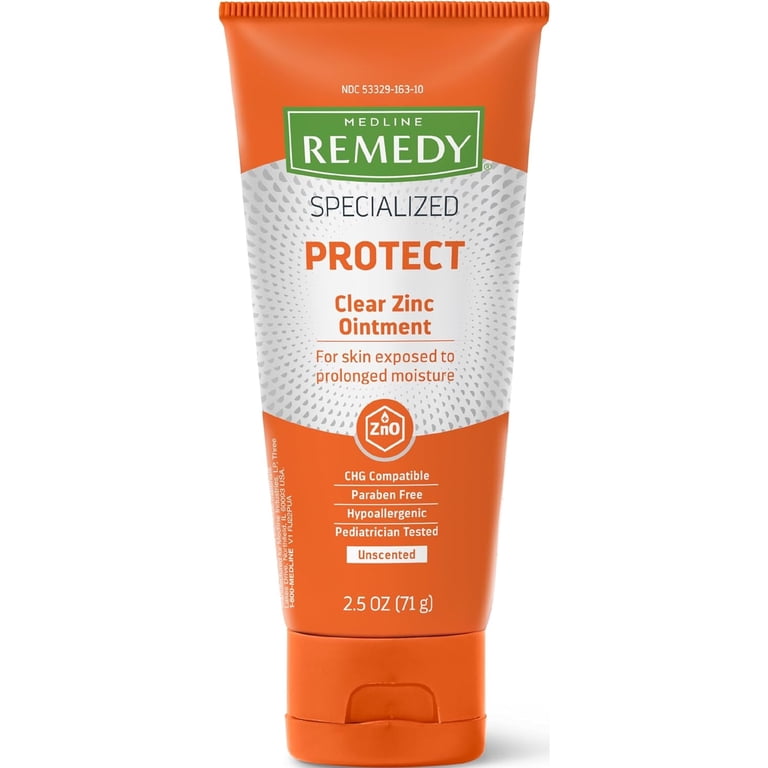 Medline Remedy Specialized Clear Zinc Oxide Ointment, 2.5 oz