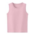 thumbnail image 5 of Dwellite Boys Tank Tops Athletic Sleeveless Crewneck T-Shirts for Kids Undershirts 2-13 Years Pink 140, 5 of 7
