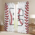 thumbnail image 2 of Manfei Baseball Sport Lovers Curtains Pack of 2 (42x84 Each),Boys Ball Game Curtains Blackout,First Letter E Bedroom Curtains For Boys,Super Cozy Room Decor, 2 of 6