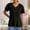 Black, variant on Women's Spring Summer Solid Color V Neck Short Sleeve Casual T Shirt Top 100 Polyester Shirts Women Long Sleeves Women Shirt Striped Tee Women Shirt Women Women Tee Shirts Pack Womens Summer T Shirts