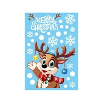Tainini Christmas Snowflake Window Clings Stickers , Xmas Decals Holiday Snowflake Santa Claus Reindeer Decals for Party