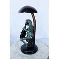 thumbnail image 5 of Frog playing cello under mushroom bronze statue -  Size: 10"L x 10"W x 24"H., 5 of 10